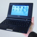 The Eee PC easily fits in your hand.