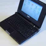 The Eee PC has 2 USB ports, an SD card slot and a monitor port on the right side.
